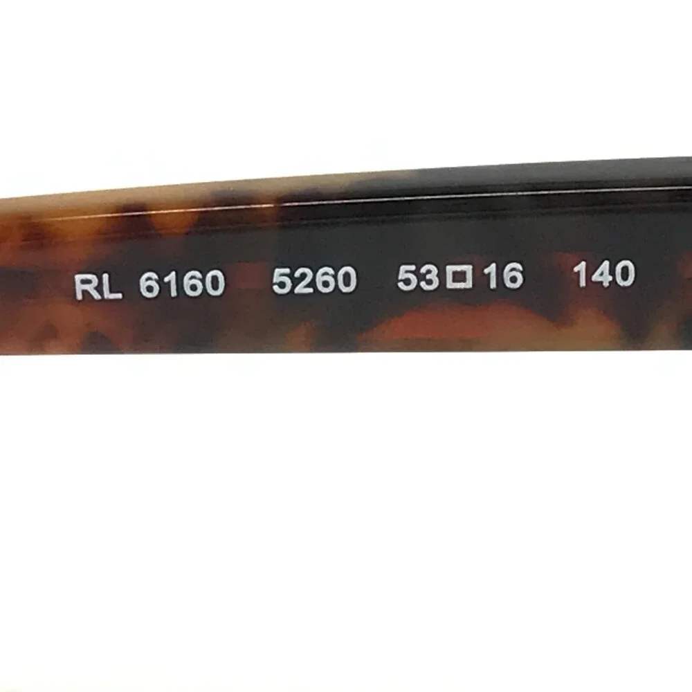 Ralph Lauren Eyeglasses Frames RL6160 5260 Black Brown Tortoise Gold 53-16-140